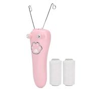 Semme Épilateur électrique à Fil de Coton avec Chargeur USB, Machine d'épilation Douce pour le Visage et le Corps, Lumière LED Ergonomique, sans Danger pour les Types de Peau (PINK)