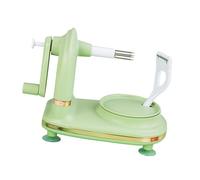 Semme Éplucheur Manuel Rotatif en Acier Inoxydable, Gadget de Cuisine avec 2 Têtes de Rechange pour éplucher Facilement les Fruits et Légumes (vert clair)