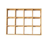 Semme Étagère de Rangement en Bois pour Figurines d'action, 12 Compartiments, Rétro, pour Chambre à Coucher, Salon et Bureau (sans Plaque arrière)
