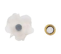 Semme Étoffes Magnétiques Fleurs Amovibles 5Pcs (408) | Base magnétique à texture de tissu, design adapté, décor réutilisable pour nail art, pour la maison, bricolage, salon,