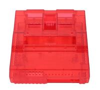 Semme Étui Transparent pour Console de Jeu Coque de Remplacement en ABS avec e Réinitialisation d'alimentation Compatibilité pour Les Cartes US/JP/EU Installation Facile Incluse (Rouge