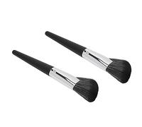 Semme Faucille Brosse 2 Pièces Outil de Estompage Doux Synthétique | Pinceaux synthétiques doux avec manche en bois, 2 pièces, pour bronzer et s\'adaptent aux courbes du visage pour un ombrage