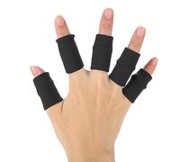 Semme Finger Sleeves Support 10Pcs / Set, Protège-doigts Protège-doigts pour bandeaux d'arthrite pour aide au sport, Basketball, Tennis, Baseball, Cricket, Volleyball, Badminton, Navigation(Black)