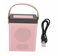 Semme Haut-Parleur Portable, Ensemble de Microphones sans Fil, Mini Machine de karaoké Rechargeable par USB avec Lumière Ambiante pour Enfants et Adultes, Rose