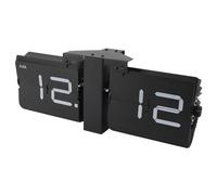 Semme Horloge à Bascule Automatique Horloge Murale de Bureau Numérique Rétro 12 Heures en Acier Inoxydable Rabattable Mécanique avec Grand écran Support doré Lames Rabattables Blanches (Support Noir