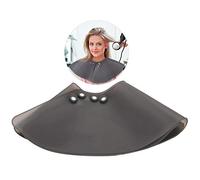 Semme Imperméable Salon Cape, Silicone Barber Wrap Épaule Wrap Aimant Fermoir Conception Dye Pad Pad Haircut Cou Cape(Gris)