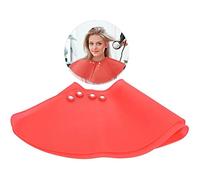 Semme Imperméable Salon Cape, Silicone Barber Wrap Épaule Wrap Aimant Fermoir Conception Dye Pad Pad Haircut Cou Cape(Red)