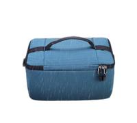 Semme Insert de Protection Pliable avec Poignée de Séparation pour Objectif d'appareil Photo, Pochette Antichoc pour Objectif d'appareil Photo avec Divisions Personnalisables en Polyester Bleu