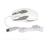 Semme Jeu Filaire en Forme de Voiture de Sport avec 4 DPI, Lumière LED et Conception Ergonomique pour Une Expérience de Jeu (White)