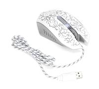Semme Jeu RVB Filaire USB avec Conception Ergonomique, Optique 3200 DPI pour Ordinateurs, Conception Légère et Portable (White) (White)
