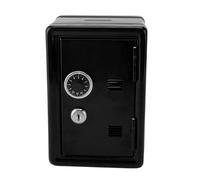 Semme Jolie Banque en Métal avec Serrure et Clés pour Enfants - Boîte de Rangement Verticale pour Pièces de Monnaie pour Usage Domestique Blanc (Black)