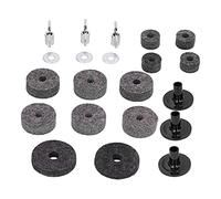 Semme Kit d'accessoires de Tube de Support de Feutre de Cymbale, écrous à Oreilles en Acier Inoxydable de Haute qualité, Feutres en Fiber pour Batteurs 21 Pièces