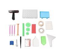 Semme Kit de Peinture 105 Pièces, Ensemble de Stylos à Pointe avec étui de Rangement Multi-grille, Rouleau pour Bricolage Artisanat Bijoux et Décoration Intérieure
