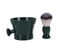 Semme Kit de Rasage Humide, Ensemble Blaireau et Bol, Combo avec Brosse en Nylon Souple, Tasse ABS pour Salon de Coiffure de Voyage à Domicile (Ensemble 2 pièces)
