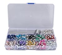 Semme Kit d'outils d'œillets de 10 Couleurs Ensemble 'œillets en Métal et en Plastique Robustes pour la Modification des Vêtements Installation Facile pour les Sacs, les Chaussures et les Travaux