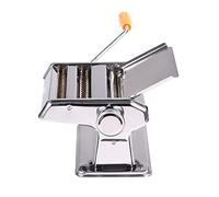 Semme Machine à Pâtes Manuelle Machine à Pâtes en Acier Inoxydable à Nouilles -main Manuel pour les Réglages de Largeur des Spaghettis et des Fettuccines 2 Mm 5 Mm avec Base en Caoutchouc pour la