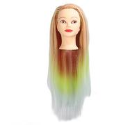 Semme Mannequin Cheveux Dégradé Orange Jaune Tressage Coiffage Entraînement
