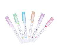 Semme Marqueurs de Contour de 6 Couleurs avec 6 Formes Incurvées Différentes pour une écriture Fluide, Stylos de Grande capacité pour Artistes et étudiants