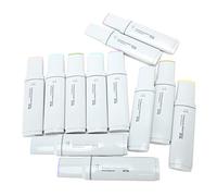 Semme Marqueurs Rechargeables à Pointe Large, 12 Pièces, pour Plastique, Bois, Verre, Série de Couleurs de qualité Supérieure (Série de couleurs standard)