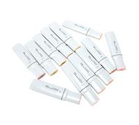 Semme Marqueurs Rechargeables à Pointe Large, 12 Pièces, pour Plastique, Bois, Verre, Série de Couleurs de qualité Supérieure (Série de couleur de peau)