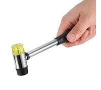 Semme Marteau Artisanal en Cuir Détachable en Caoutchouc Double Face avec Poignée en Acier Antidérapante pour les Projets de Bricolage de Sculpture sur Cuir de Travail du Bois (25MM)