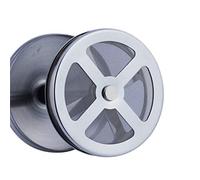 Semme Mousseur à Lait Manuel 400cc avec Double Couche d'acier Inoxydable, Chauffant, Facile à Utiliser, Poignée Ergonomique pour Mousse