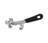 Semme Ouvre-seau en Alliage d'aluminium e Couvercle Multi-outils pour une Utilisation Facile dans les Applications Domestiques et Industrielles 2 Pièces (Housse antidérapante argent + noir)