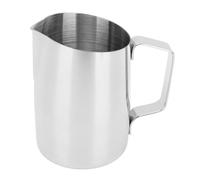 Semme Pichet à Mousse de Lait 450 Ml Pichet à café en Acier Inoxydable 201 de qualité Supérieure avec Conception en Biseau pour Latte Art Tasse à échelle Multi-usage Artisanat Exquis (Couleur