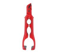 Semme Pince pour Plaque Chauffante, Support de Bol Anti-brûlure 3 en 1 avec Ouvre-bocal intégré, Poignée Ergonomique pour Vaisselle et Ustensiles de Cuisine, Matériau ABS Rouge