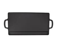 Semme Plaque de Gril Réversible Double Face, Plaque de Cuisson en Fer pour Induction de Gaz, Chauffage Rapide et Uniforme pour le Camping en Plein Air, Cuisine Intérieure Facile à Utiliser (Grande)