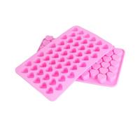 Semme Plateau à Glace Antiadhésif en Silicone en Forme de Cœur à 55 Trous pour Gâteaux, Chocolats, Gelées, Réutilisable de qualité Alimentaire, Passe au Lave-vaisselle, pour les Fêtes, les Cadeaux, le