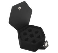 Semme Plateau de Rangement pour Boîte à Dés - Boîte de Rangement Hexagonale Multifonctionnelle en Cuir PU avec éponge Douce pour Les Voyages - pour Les Soirées de Jeux et Les Tournois