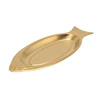 Semme Plateau de Service en Forme de Poisson Plateau d'apéritif en Acier Inoxydable de qualité Supérieure pour les Fêtes, Mariages, Anniversaires, Design élégant en une Seule Pièce, Facile à Ranger
