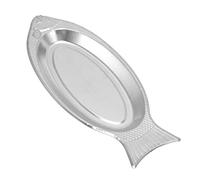 Semme Plateau de Service en Forme de Poisson Plateau d'apéritif en Acier Inoxydable de qualité Supérieure pour les Fêtes, Mariages, Anniversaires, Design élégant en une Seule Pièce, Facile à Ranger