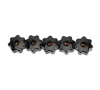 Semme Poignée de Serrage à Bouton 7 étoiles avec 10 Mm en Laiton, 5 Poignées Industrielles pour Outils et Machines, Diamètre Extérieur de 40 Mm, Conception de Trou Traversant (CM10*40 (trou