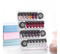 Semme Présentoir à Ongles 24 Alvéoles Acrylique Nuancier Magnétique | Carte de couleur d\'ongles en acrylique détachable, support magnétique pour surfaces métalliques, 24 emplacements pour