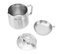 Semme Récipient à Graisse de Bacon en Acier Inoxydable avec Couvercle et | Pot de Stockage d'huile pour Cuisine de Ferme (1.5L)