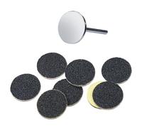 Semme Roulement en Acier Inoxydable, Papier de Verre pour Meuleuse de Pieds, Disque de Ponçage pour Pédicure, avec Papiers de Verre Collants pour (Roulement de 25 mm (plane) 8 pièces de)