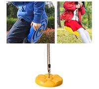 Semme Semme Balançoire à Disque en Plastique avec Corde PE pour Enfants, Ensemble de Cordes d'escalade pour Aire de Jeux pour s'amuser en Plein Air (Rouge) (Yellow)