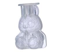 Semme Semme Moule à Glace en Forme de Lapin - Machine à Glaçons en Silicone Souple en Forme d'animal 3D pour des Boissons Amusantes et un Démoulage Facile (S) (L)