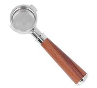 Semme Semme Porte-filtre sans Fond de 51 Mm avec Panier en Acier Inoxydable pour Machines à café EC0310 (Bois de santal violet de type A) (Branche d'acide rouge de type A)