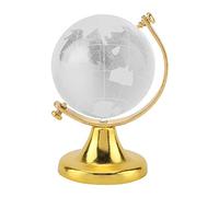 Semme Sphère Ronde en Verre, Globe Terrestre, Décor, Carte du Monde Dorée, Sphère à Quartz pour Décoration de Cadeau (GOLD)