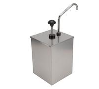 Semme Station de Distribution de Pompe à Sauce Soja 4 L, Distributeur de Condiments à Pression Manuelle en Acier Inoxydable pour Ketchup, Sirop de Mayonnaise, Acier 304 de qualité Alimentaire,