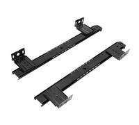 Semme Support de Rail Coulissant de Clavier en Acier laminé à Froid, Solution Coulissante Robuste pour Bureaux, Design Esthétique Moderne et Silencieux, 2 Pièces (BLACK)