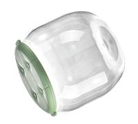 Semme Tabouret de Rangement de Jouets Transparent, Multifonctionnel et élégant, Rond en Plastique pour Enfants, Organisation de Jouets, Changement de Chaussures, Design Solide (Green)