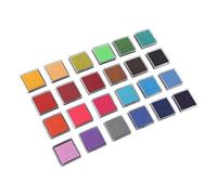 Semme Tampon Encreur Lavable 24 Couleurs pour Enfants, Tampon Encreur Polyvalent pour la Fabrication de Cartes, Artisanat, Fort Pouvoir de Coloration, Facile à Mettre en sécurité pour le Tissu de la