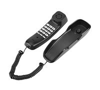 Semme Téléphone Fixe Téléphone Fixe avec Cal Mural à Suppression de Bruit A061 Montable avec Dernier Numéro sans Interférence Idéal pour Une Utilisation à la Maison et au Bureau (Black)