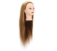 Semme Tresse Dorée Marron Mannequin Cheveux Synthétiques Haute Température | Délié transparent en fibre synthétique haute température pour le coiffage, adapté à la pratique scolaire en salon de
