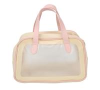 Semme Trousse de Toilette Sèche et Humide en Maille Respirante avec Séparation Humide et Sèche avec Grande capacité et Poignée en Cuir PU Durable pour Voyage, Natation, Camping