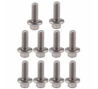 Semme Vis à Bride Hexagonale M6 en Acier Inoxydable SS304, Boulons de Rondelle, Attaches de Service pour l'industrie et la Construction, 10 Pièces (M6*16)